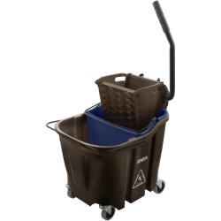 Carlisle - 9690401 - OmniFit™ Brown Mop Bucket Combo with Side Press Wringer and Soiled Water Insert image