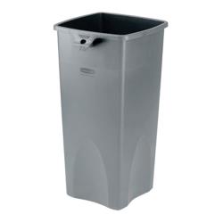 Rubbermaid - 356988 Gray - 23 gal Square Gray Untouchable® Trash Can image