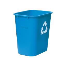 Winco - PWR-28L - 28 qt Blue Recycle Can image