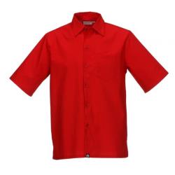 Chef Works - C100-RED-XS - Red Café Shirt (XS) image