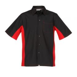Chef Works - CSMC-BRM-2XL - Cool Vent Black/Red Shirt (2XL) image