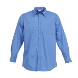 Chef Works - D100-FRB-XL - French Blue Dress Shirt (XL) image