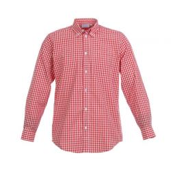 Chef Works - D500WRC-S - Men's Red Gingham Dress Shirt (S) image