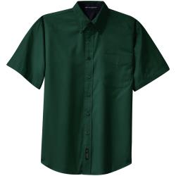 KNG - 1170FGN2XL - 2XL Dark Green Men's Short Sleeve Dress Shirt image