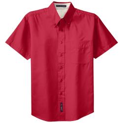 KNG - 1170REDM - Med Red Men's Short Sleeve Dress Shirt image