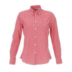 Chef Works - W500WRC-S - Women's Red Gingham Dress Shirt (S) image