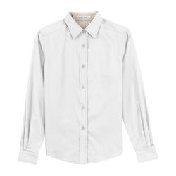 KNG - 1184WHTXL - XL White Women's Long Sleeve Dress Shirt image
