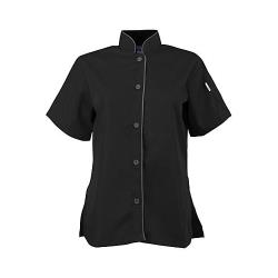 KNG - 2127BKSLL - Large Women's Active Black and Slate Chef Shirt image