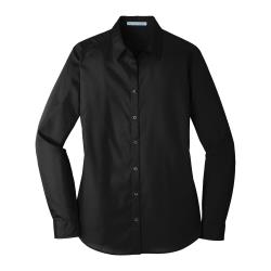 KNG - 3123BLKS - Sm Deep Black Long Sleeve Lightweight Women's Shirt image