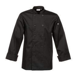Chef Works - BAST-BLK-XL - Bastille Black Chef's Coat (XL) image