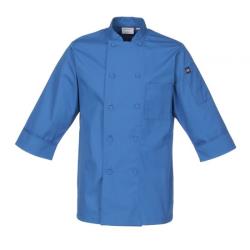 Chef Works - JLCL-BLU - (L) Blue 3/4 Sleeve Coat image