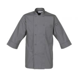 Chef Works - JLCL-GRY-2XL - (2XL) Gray 3/4 Sleeve Coat image