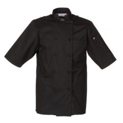 Chef Works - JLCV-BLK-M - Montreal Black Chef Coat (M) image