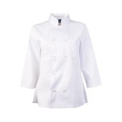 KNG - 18713XL - 3XL Women's White 3/4 Sleeve Chef Coat image