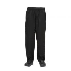 Chef Works - NBBZ-BLK-S - Black Baggy Chef Pants (S) image