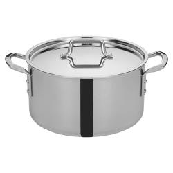 Winco - TGSP-12 - 12 Qt Stainless Steel Stock Pot with Cover image