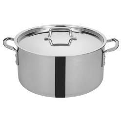Winco - TGSP-20 - 20 Qt Stainless Steel Stock Pot with Cover image