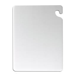 San Jamar - CB182434WH - 18 in x 24 in x 3/4 in White Cut-N-Carry® Cutting Board image