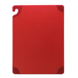 San Jamar - CBG121812RD - 12 in x 18 in x 1/2 in Red Saf-T-Grip® Cutting Board image