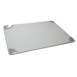San Jamar - CBG121812WH - 12 in x 18 in x 1/2 in White Saf-T-Grip® Cutting Board image