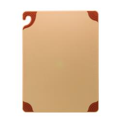 San Jamar - CBG152012BR - 15 in x 20 in x 1/2 in Saf-T-Grip® Brown Cutting Board image