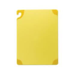 San Jamar - CBG152012YL - 15 in x 20 in x 1/2 in Yellow Saf-T-Grip® Cutting Board image