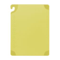San Jamar - CBG182412YL - 18 in x 24 in x 1/2 in Yellow Saf-T-Grip® Cutting Board image