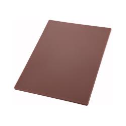 Winco - CBBN-1218 - 12 in x 18 in x 1/2 in Brown Cutting Board image