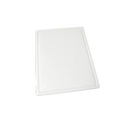Winco - CBI-1824H - 18 in x 24 in x 3/4 in White Grooved Cutting Board image