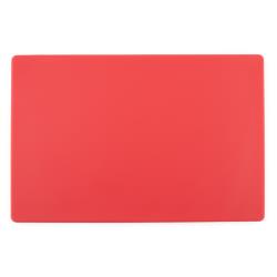 Winco - CBRH-1218 - 12 in x 18 in x 3/4 in Red Cutting Board image