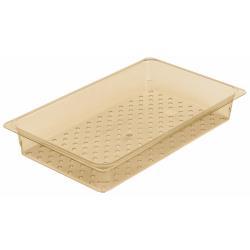 Cambro - 13CLRHP150 - Full Size 3 in Amber H-Pan™ High Heat Food Pan Colander image