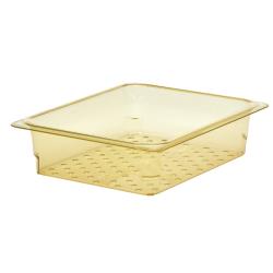 Cambro - 23CLRHP150 - 1/2 Size 3 in Amber H-Pan™ High Heat Food Pan Colander image