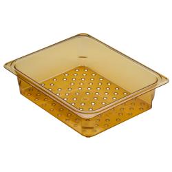 Cambro - 25CLRHP150 - 1/2 Size 5 in Amber H-Pan™ High Heat Food Pan Colander image