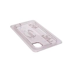 Cambro - 30CWLN135 - 1/3 Size Clear Camwear® FlipLid® Hinged Notched Food Pan Cover image