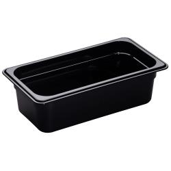 Cambro - 34HP110 - 1/3 Size 4 in Black H-Pan™ High Heat Food Pan image
