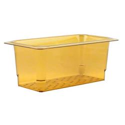 Cambro - 35CLRHP150 - 1/3 Size 5 in Amber H-Pan™ High Heat Food Pan Colander image