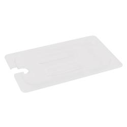 Cambro - 40CWCHN135 - 1/4 Size Clear Camwear® Notched Handled Food Pan Cover image