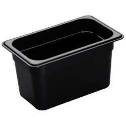 Cambro - 46HP110 - 1/4 Size 6 in Black H-Pan™ High Heat Food Pan image