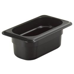 Cambro - 92HP110 - 1/9 Size 2 1/2 in Black H-Pan™ High Heat Food Pan image