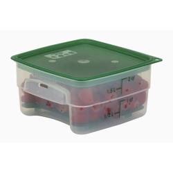 Cambro - 2SFSPROPP190 - 2 qt Square Green Graduation FreshPro Food Container image