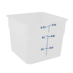 Cambro - 6SFSPP190 - 6 qt CamSquare® Food Storage Container image