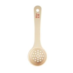 Tablecraft - 10643 - 2 oz Beige Perforated Portion Spoon image