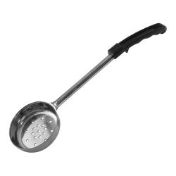 Winco - FPP-6 - 6 oz Black Perforated Portion Spoon image