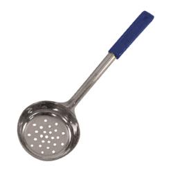 Winco - FPP-8 - 8 oz Blue Perforated Portion Spoon image