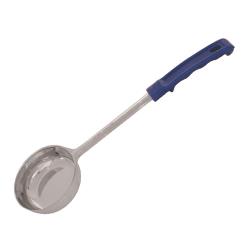 Winco - FPS-8 - 8 oz Blue Solid Portion Spoon image
