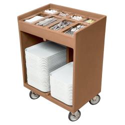 Cambro - TC1418157 - 32 in X 21 in Beige Tray and Silver Cart image