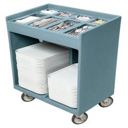 Cambro - TC1418401 - 32 in X 21 in Blue Tray and Silver Cart image
