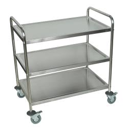 Luxor - ST-3 - 33 1/2 in x 21 in 3-Tier Stainless Steel Utility Cart image
