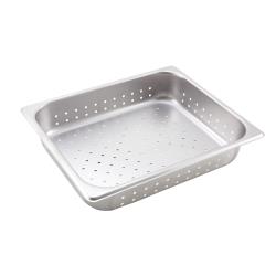 Winco - SPHP2 - 1/2 Size 2 1/2 in Perforated Steam Table Pan image