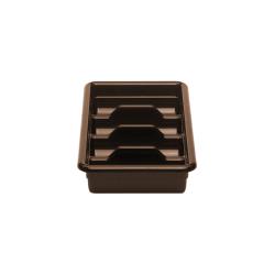 Cambro - 1120CBR131 - 11 in x 20 in Brown Cambox® Cutlery Tub image
